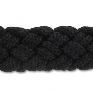 Braided cord 15x10mm black x3m