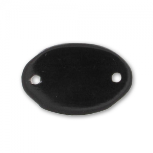 Horn Oval Spacer 2 holes 25mm Brown x1