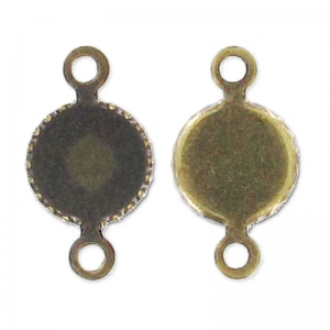Spacer cabochon setting for flat 5mm cab bronze x1