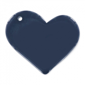 Polaris Heart opaque 30mm Navy Blue x1