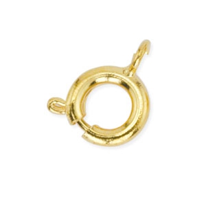 Gold filled spring clasp 8mm with open ring
