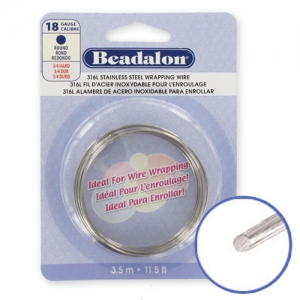 Round wire 1.02 mm - 316L stainless steel x3.5m