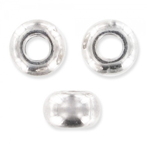 Flat round 5x3,1mm Silver tone x20