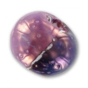 Ceramics bead 8mm Iridescent Dahli Mauve x1