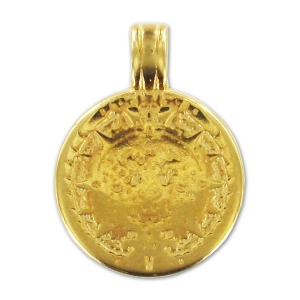 Pendant calendar Maya 21mm fine gold plated x1