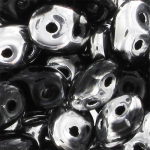 SuperDuo 2.5x5mm Jet Argent x10g