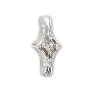 2 strands spacer 11x4mm rhodium Crystal rhinestones x1