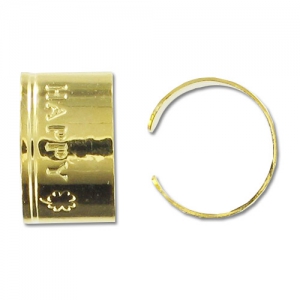 Clip On Earring Finding 11x7mm Gold tone x10