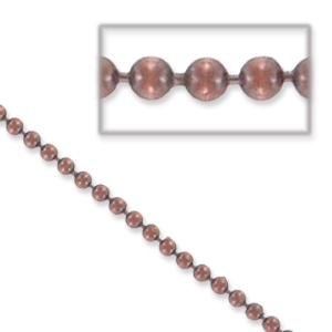 Ball chain 2mm Old copper tone x 1m