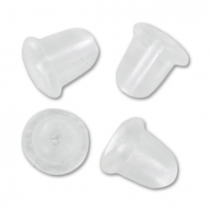 Ear clutches 4x3 mm Transparent  x200