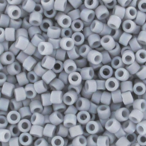 Miyuki Delica 11/0 DB1598 - Mat Opaque Ghost Gray AB x8g