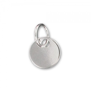 Silver medal charm 7mm to engrave x1