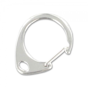 Lobster Keyring 33mm Rhodium x1