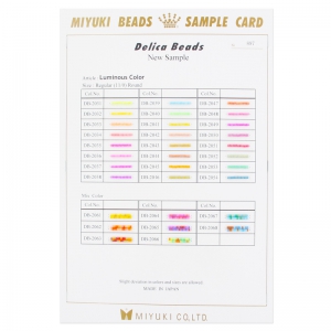 Sample Card Miyuki Delica 11/0 - Luminous couleurs 2013 (n°897)