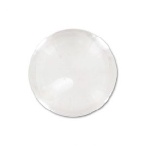 Half-drilled beads 8mm Crystal Quartz x2