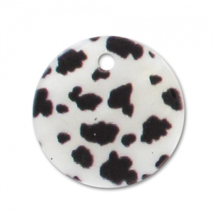 Mother-of-Pearl printed sequin 20mm Dalmatian x1