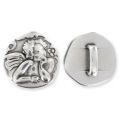 Irregular slider angel 24mm Antique Silver Plating x1