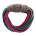 Recycled Jersey ribbon Plum x1m
