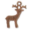 Deer Charm 23mm Bronze tone x1
