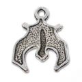 Bat charm 18,5mm Old Silver tone x1