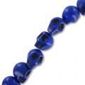 Bead Howlite dyed skull 18mm Dark blue x1