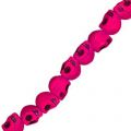 Bead Howlite dyed skull 13mm Hot Pink x1