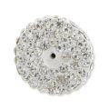 Plasticine halfball with korean rhinestones 20 mm Crystal  x1