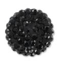 Plasticine halfball with korean rhinestones 20mm Fuchsia x1