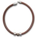 Leather Regaliz fish slip 18mm bronze tone x1