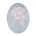 Resin Cabochon Flower 18x13mm Fuschia x1