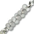 Glass beads Farfalles Peanut Beads 6.5x3.2 mm - Crystal Grey - Pink x20g