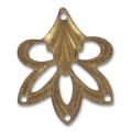 Flower charm 21x18mm Bronze tone x1