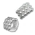3 strands spacer 17x5mm rhodium plated Rose rhinestones x1