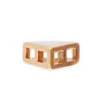 Triangle spacer 7 mm rose gold tone brushed HQ