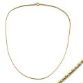 Choker cable round links 1.3mm fine Gold plated x 45 cm