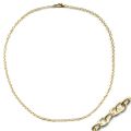 Choker Oval links 3,3x2,7mm fine Gold plated x 45 cm