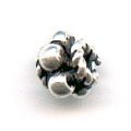 925 Sterling Silver Flower beads 4x6mm x5