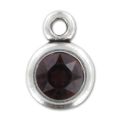 Pendant for 8mm PureCrystal 1028 1088 Cabochon Antique Silver Plating x1