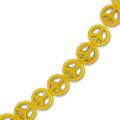 Bead Howlite Peace 15mm Yellow x1