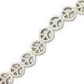 Bead Howlite Peace 15mm Bone imitation x1