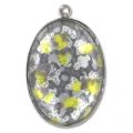 Pendant cabochon setting oval-shaped 25x18mm Bronze tone x1