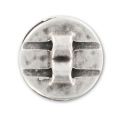 round slider bead for 1.8mm cords Antique Silver Plating x1