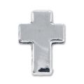 Cross Slider bead with rhinestonesfor 5mm lace  Rhodium tone x1