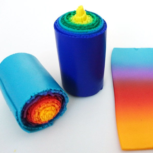 Schema How to create a gradient in polymer clay and a target cane? Schema How to create a gradient in polymer clay and a target cane?