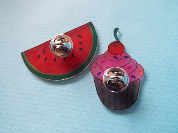 DIY Pin's ironing beads hama and plastic crazy pineapple and watermelon shapes : Step 5