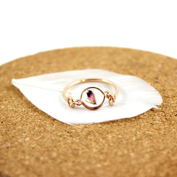 ring-resin-UV-LED-flower-heather bague-resine-uv-led-fleur-bruyère