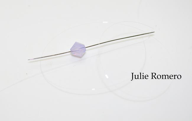 Ring in soutache with PureCrystal cabochon and hematite : Step 5