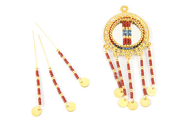 Boucles d'oreilles miroirs tissage Miyuki Peyote Brick stitch 17