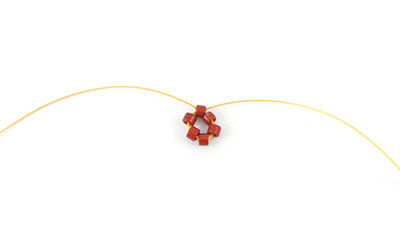 Boucles d'oreilles miroirs tissage Miyuki Peyote Brick stitch 6