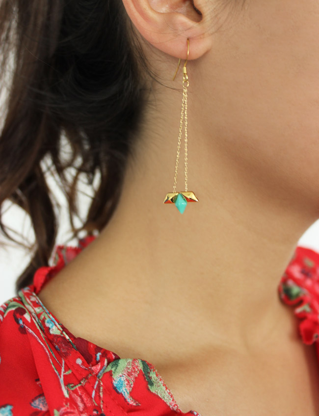 Schema  Miyuki and Diamonduo chain earrings